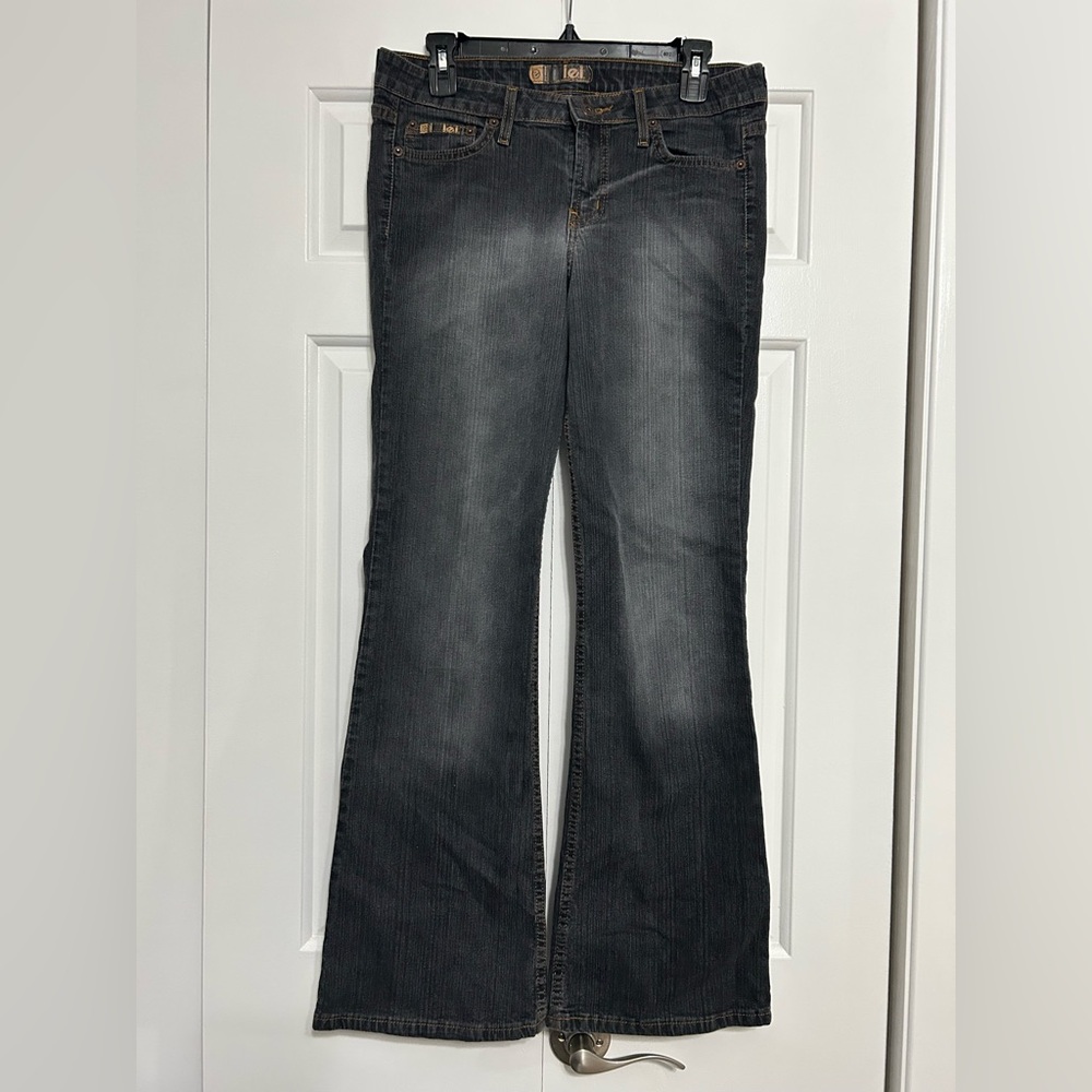 Vintage Y2K LEI Gray Wash Denim Bootcut Slight Flare Jeans